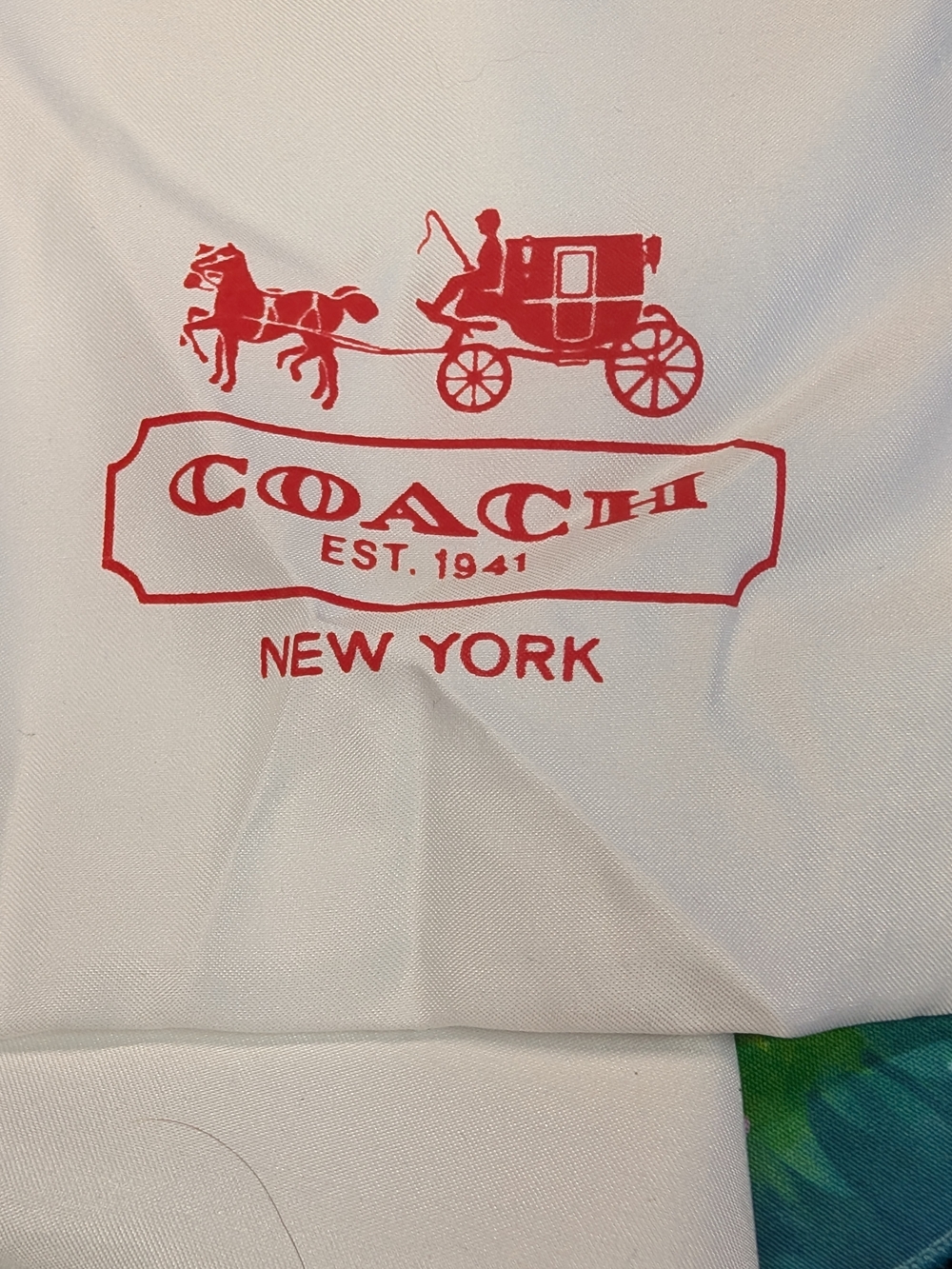 COACH Satin White Drawstring Dust Bag - Picture 2 of 2
